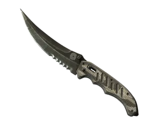 ★ Flip Knife | Black Laminate (Battle-Scarred)