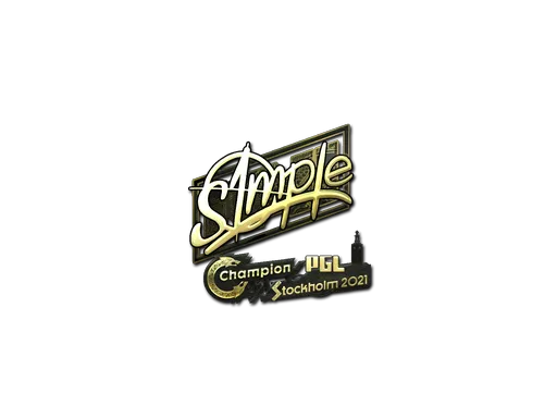 Sticker | s1mple (Gold) | Stockholm 2021